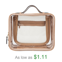 Large Clear Cosmetic Bag Travel Custom Toiletry Travel Cosmetic Bag