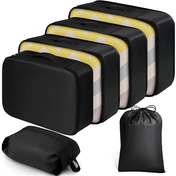 High Quality 6 Set Compression Packing Cubes Packing Cubes For Travel Accessories Expandable Packing Cubes Set