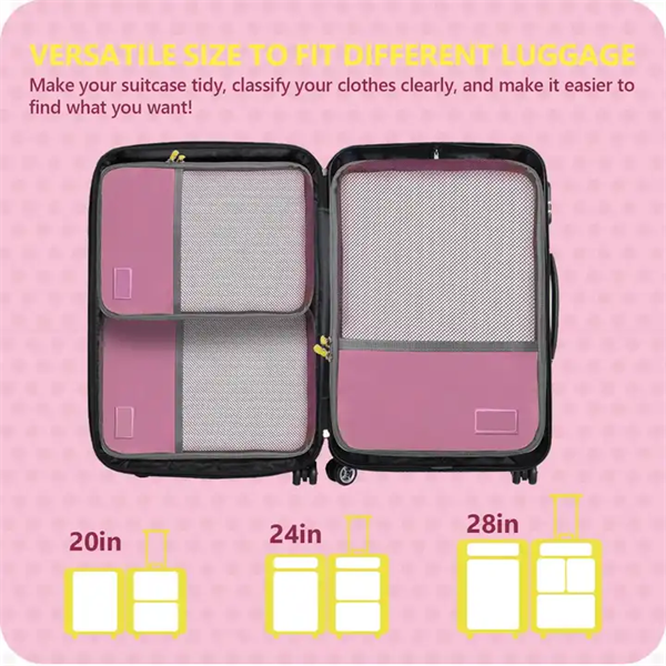 Packing Cubes 5-Piece Luggage Organizers Travel Cubes Sets Lightweight Packing Organizers Cubes