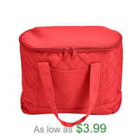 Quilted 6-Pack Cooler Tote Bag OEM Customized Logo Insulated Lunch Cooler Bag for Men Women