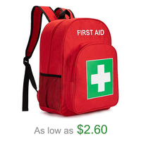 Red Emergency Bag First Aid Backpack Empty Medical First Aid Bag Treatment First Responder Trauma Bag for Camping Cycling Hiking Daycare Outdoors Red 