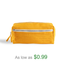 Washed Linen Cosmetic Bag Vallauris Yellow