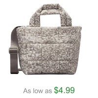 Soft Cotton Padded Quilted Crossbody Bag Women Puffy Handbag Puffer Tote Bag for Ladies