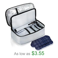 Case Insulin Pen Diabetic Organize Insulin Cooler Travel Case Insulin Cooler Cooling Bags With Protective Ice Brick