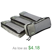 Lightweight Compression Packing Cubes for Suitcases 4 Set Travel Packing Organizers for Carryon Luggage
