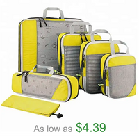 Lightweight 6PCS Set Luggage Cloth Organizer Compression Packing Cubes Set for Travel