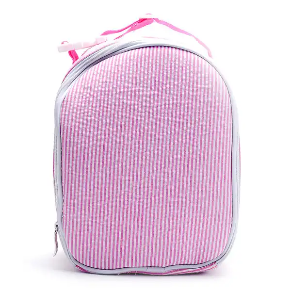Family Portable Cooler Bag Lunch Bag Striped Insulated Food Bag for Daily Picnic