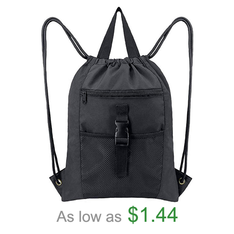 Custom Drawstring Backpack Bag Large Capacity Gym String Cinch Sack Back Pack with Pockets