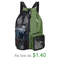 Fast Dry Reusable Outdoor Sport Drawstring Bag Backpack Swimmer Bag Mesh Drawstring Backpack with Wet Pocket