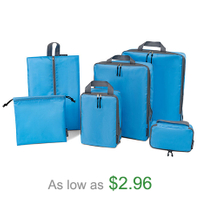 Lightweight 6 Set Compression Packing Cubes for Suitcase Lightweight Luggage Packing Organizers