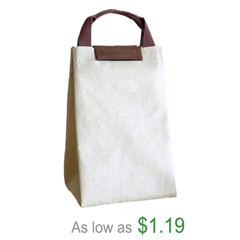 1024 16oz Soft Canvas Cotton Fabric Insulated Wine Cooler Bag with Custom Logo