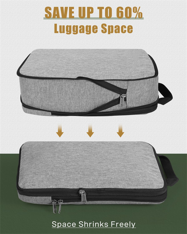 7 Set Compression Packing Cubes for Travel Essentials Luggage Organizer Bags