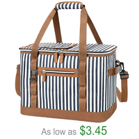 Reusable Lunch Bag with Detachable Shoulder Strap Leak-proof Lunch Box for Office/School/Picnic/Beach Large Cooler Bag