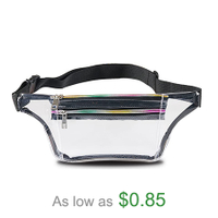 Holographic Fanny Pack Women Men Water Resistant Crossbody Waist Bag Pack with Multi-Pockets Adjustable Belts