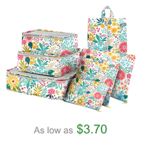 7-Piece Floral Travel Packing Cubes Set with Shoe Bag - Stylish Organization for Girls And Women's Luggage