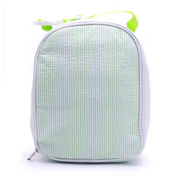 Family Portable Cooler Bag Lunch Bag Striped Insulated Food Bag for Daily Picnic