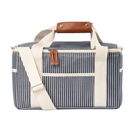 Premium Quality Vintage Stripe Design Food Lunch Insulated Travel Cooler Bag
