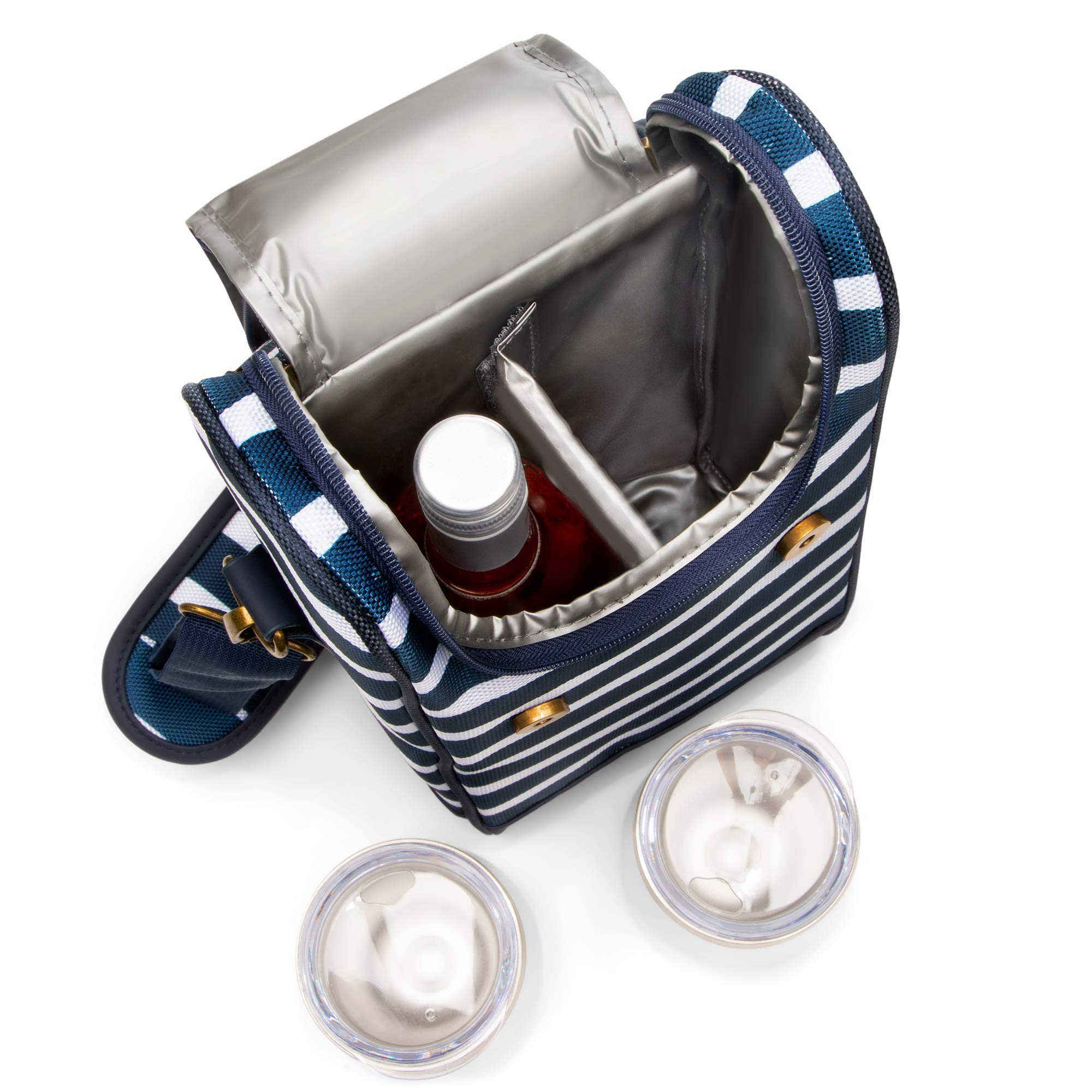 Wholesale 2 bottles Insulated Portable cooler Wine Carrier Bag Case Water Resistant Tote wine thermal Bags for Women men