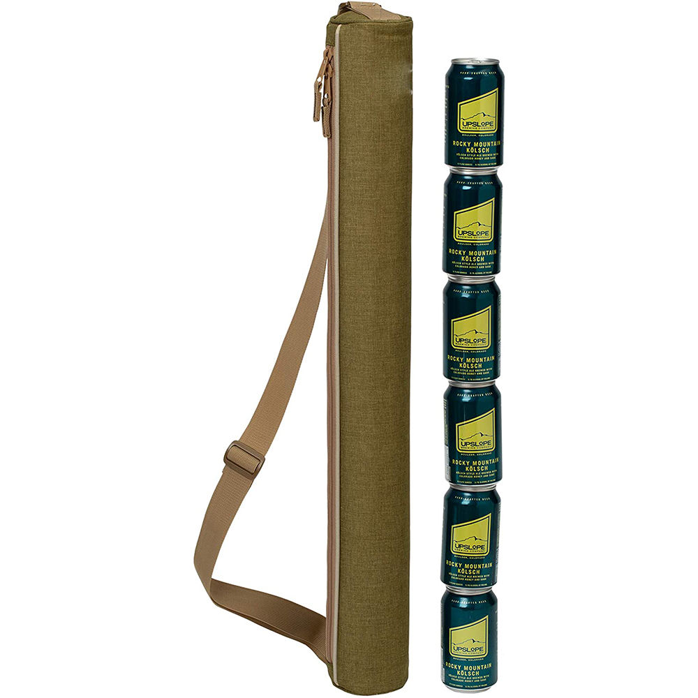 Custom Sublimation Logo Insulated 7 Can Tube Cooler Beer Sleeve Sling