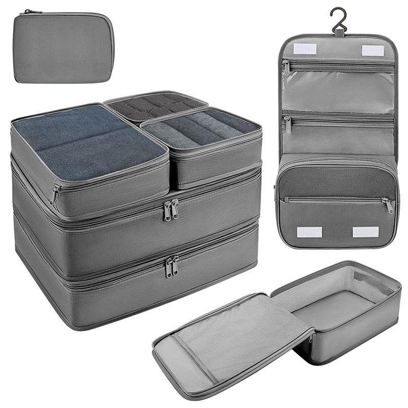 High quality customized durable wholesale luggage storage organizer 4 set travel packing cubes