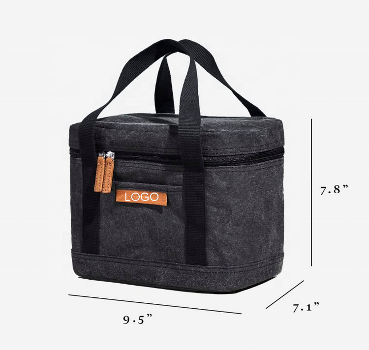 waterproof kraft paper lunch cooler bags thermal insulated travel camping tote lunch bags for school kids