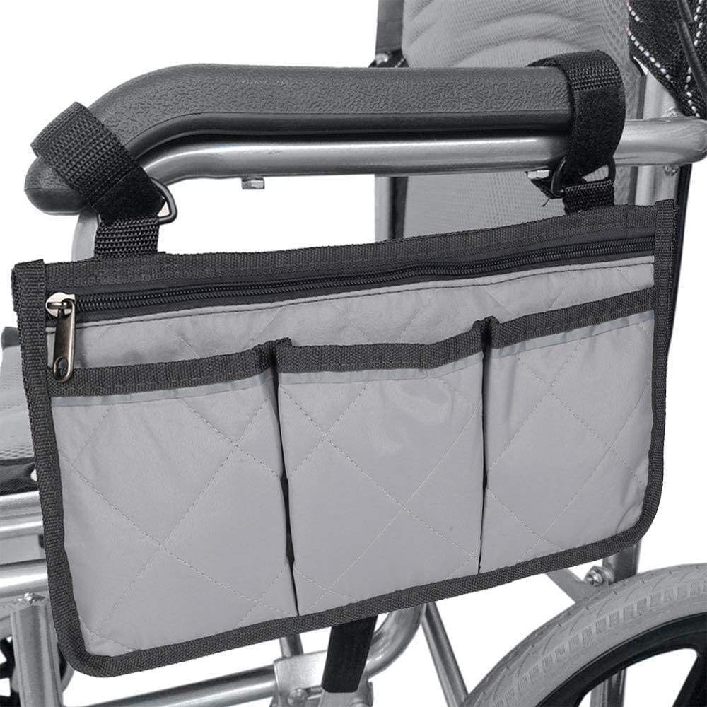 Wheelchair Carry Bag Arm Rest Pouch For Rollator Walkers Power Wheel Chairs And Knee Scooters Side Storage Organizer Factory
