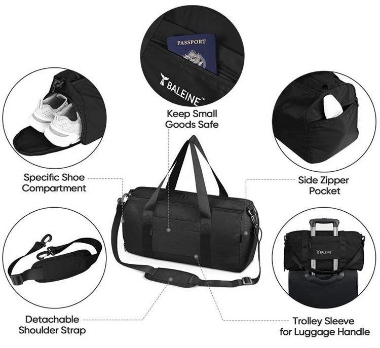 Private Label Water Resistant Outdoor Overnight Duffel Bag Fitness Gym Duffle Travel Men Sport Bag