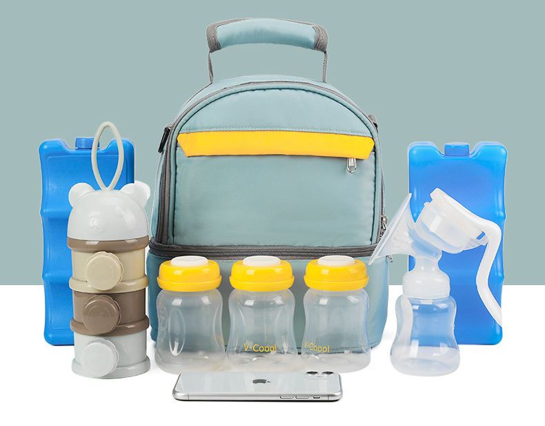 Baby daycare travel insulated thermal cooler breast milk bag back to work nursing mom's small cooler bag for breast milk