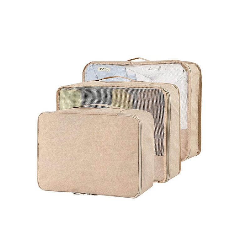 Custom lightweight compression travel 7 piece set clothes shoe luggage storage cube bag travel packing cubes