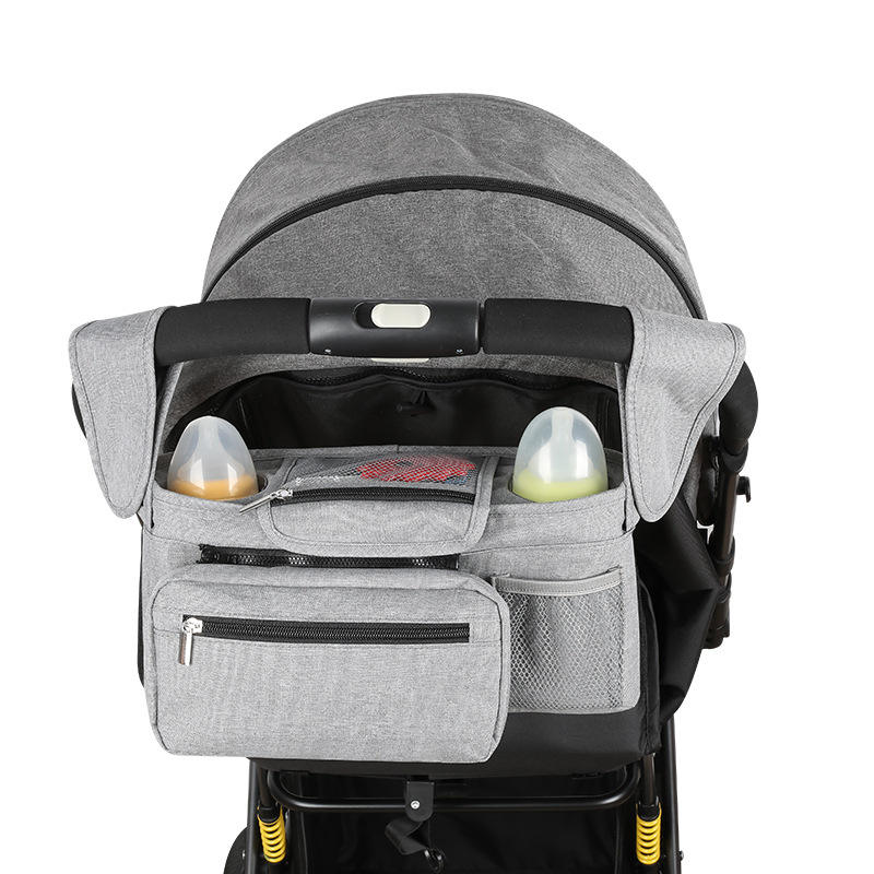 Amazon Hot Selling Baby Stroller Caddy Organizer Bag Large Capacity Diaper Bag For Mom and Dad