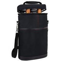 Outdoor Oxford Custom Logo 2 Bottle Insulated Wine Bag Portable Handbags Zipper Cooler Bags Thermal Organizer