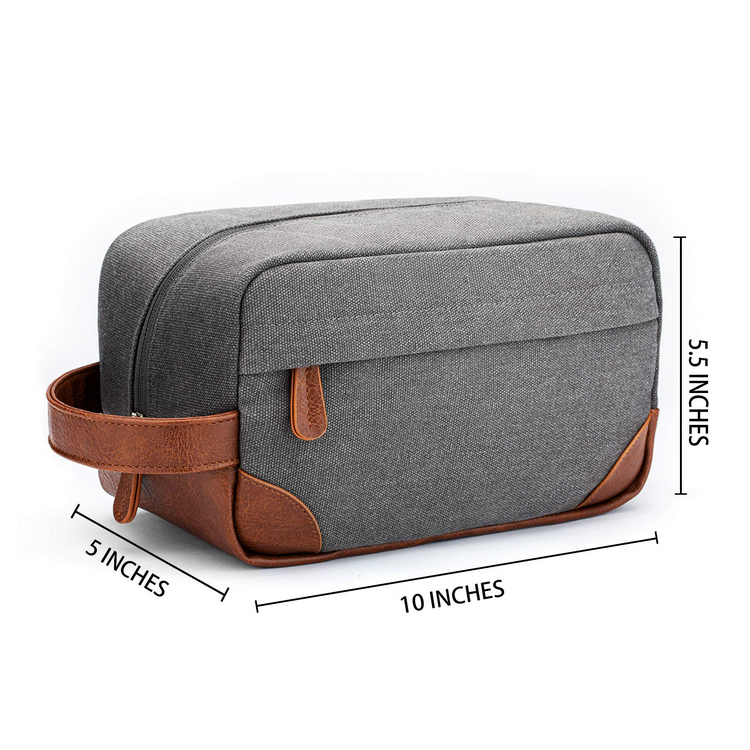 high Quality Durable Canvas Mens Toiletry Bag Portable Travel Toiletry Bag For Shaving Accessories Storage