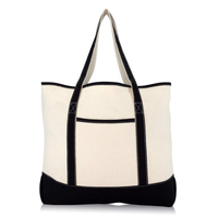 Ladies custom fashion vintage large capacity canvas shopping shoulder bags tote bag with pockets