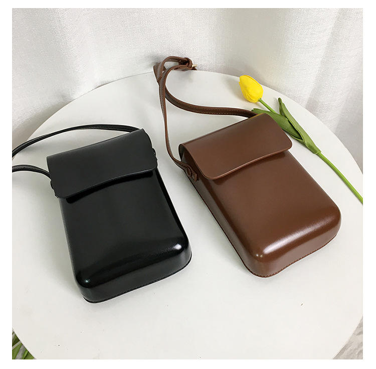 Genuine full grain leather small cell phone crossbody mobile phone bags cases waterproof pouch wallet purse bags for women cheap 