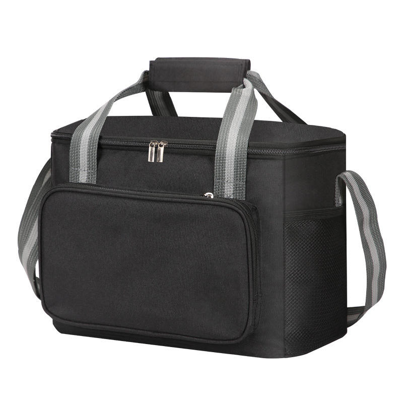 Large Capacity Waterproof Custom Logo Aluminum Foil Insulation Zipper Bags Cooler Insulated Bag With Handle