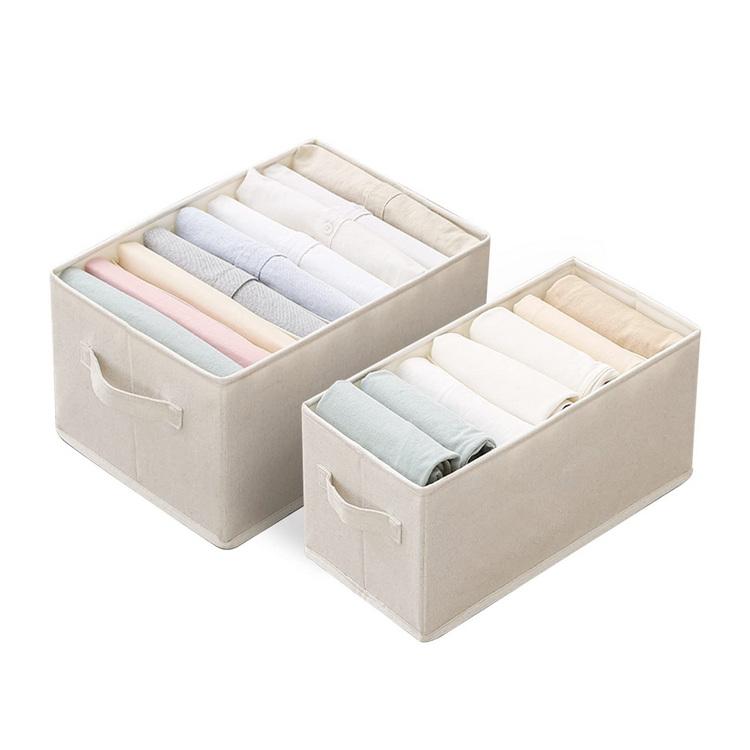 2pcs wardrobe closet storage organizer bag for clothes jeans t-shirt sock foldable drawer organizer with dividers