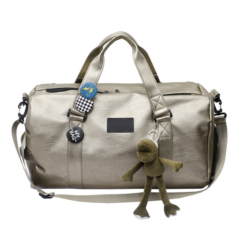 Dry And Wet Separated Women's Yoga Fitness Pu Leather Men's Mens Sport Duffle Traveling Bag