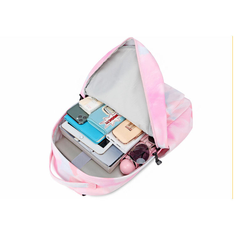 custom logo travel backpack bag with side bottle pocket lightweight school bag casual daypack