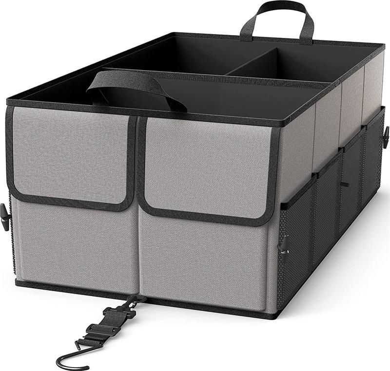 Hot Selling Car Organizer Box Trunk Organizer Storage Multi-Compartment Foldable Car Trunk Organizer with Adjustable Straps