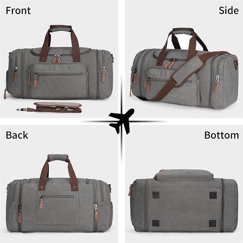 Travel Duffle Bag Men Large Foldable Travel Duffel Bag with Shoes Compartment Gym Fitness Bag