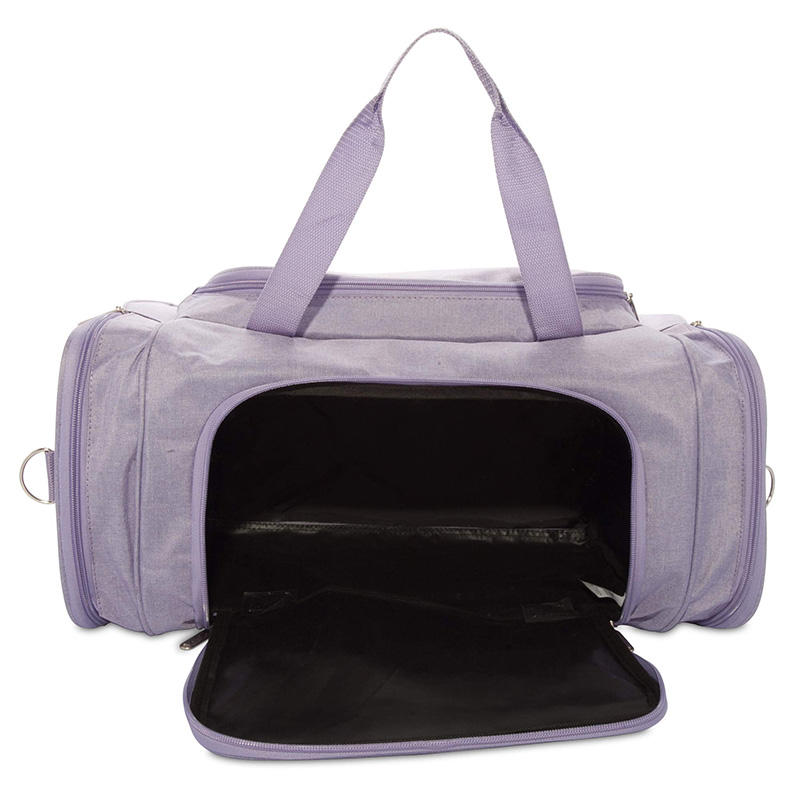 Durable Waterproof Polyester Large Gym Duffle Bag Weekend Travel Bag With Shoes Compartment