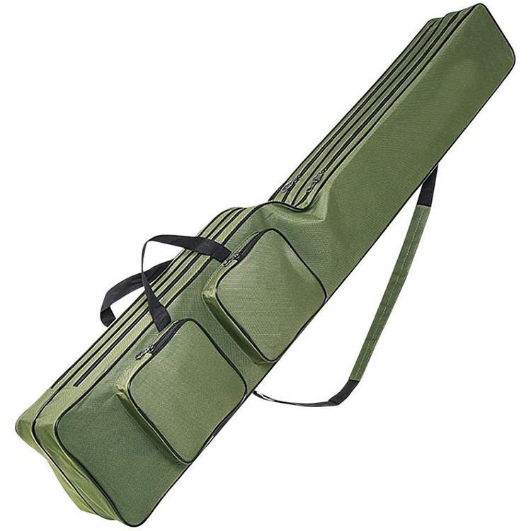 Large Capacity Waterproof Tackle Camo Rod Fly Lure Carp Fishing Rod Case Carrier Travel Bag