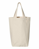 Custom Logo Reusable Wine Bags Cotton Canvas Wine Tote Bag for Bottle
