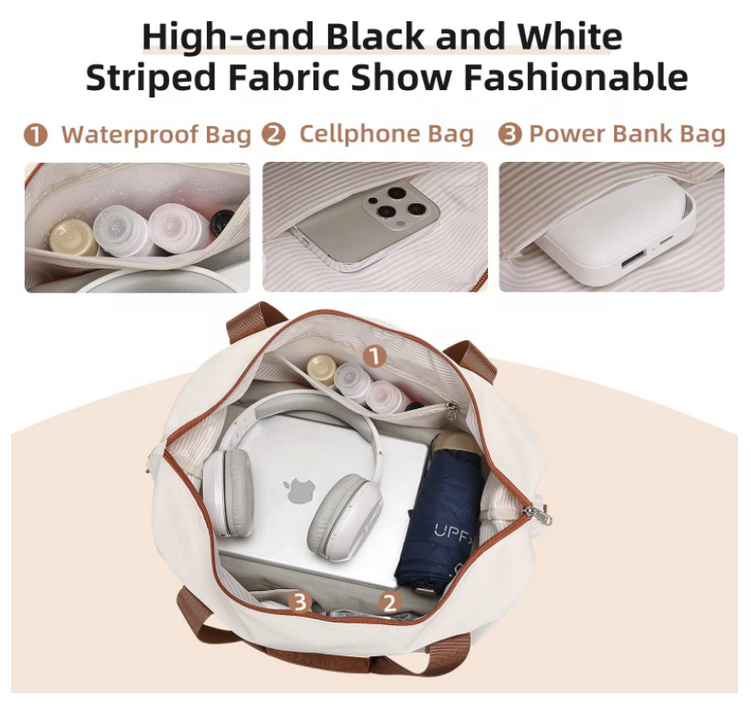 high quality waterproof nylon sports gym duffel bag with toiletry bag travel outdoor custom printing expandable gym bag women