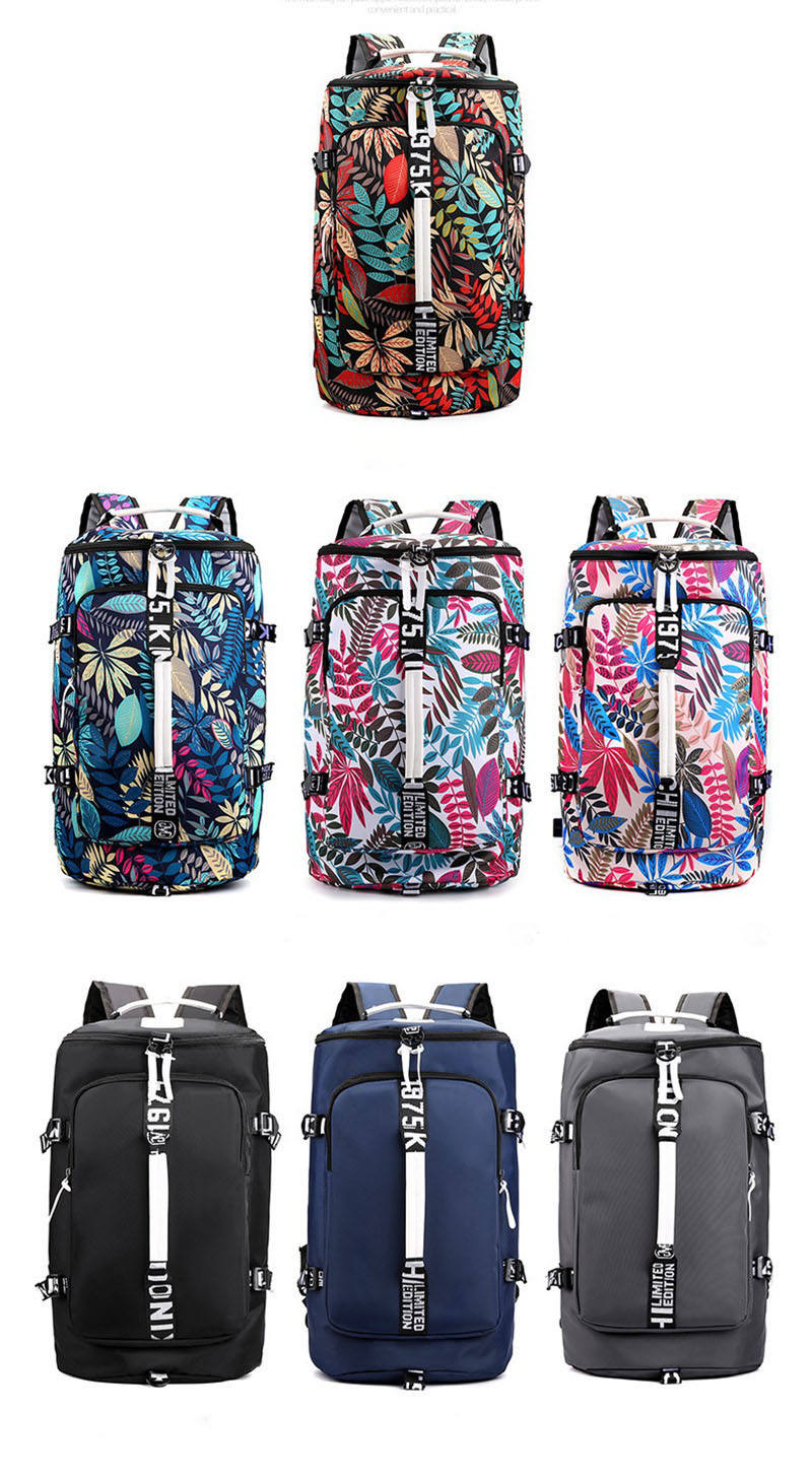 Vintage Flowers Weekend Travel Duffel Bag Gym Custom Logo Colorful Luggage Gym Duffel Backpack