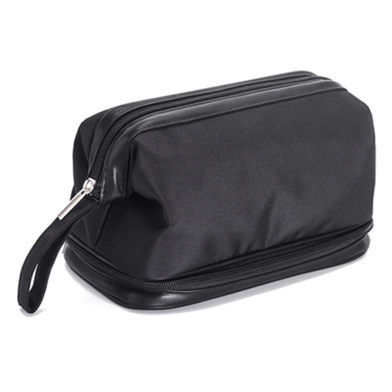 Water-resistant Nylon Travel Shaving Dopp Kit Men Business Dry Wet Separation Toiletry Case Cosmetic Bag