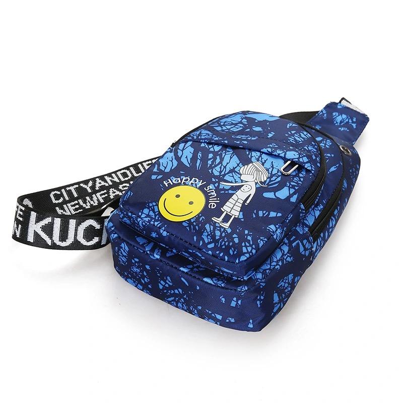 custom print kids sling backpack waterproof cute crossbody bag for teens boy and girls
