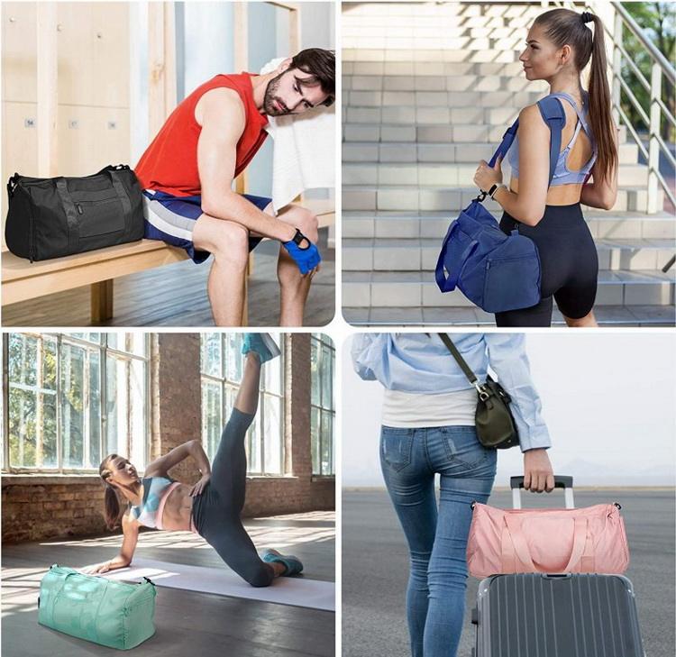 Designer Waterproof Fashion Ladies Travel Weekender Gym Duffel Bag Sports Bag Fitness with Wet Pocket