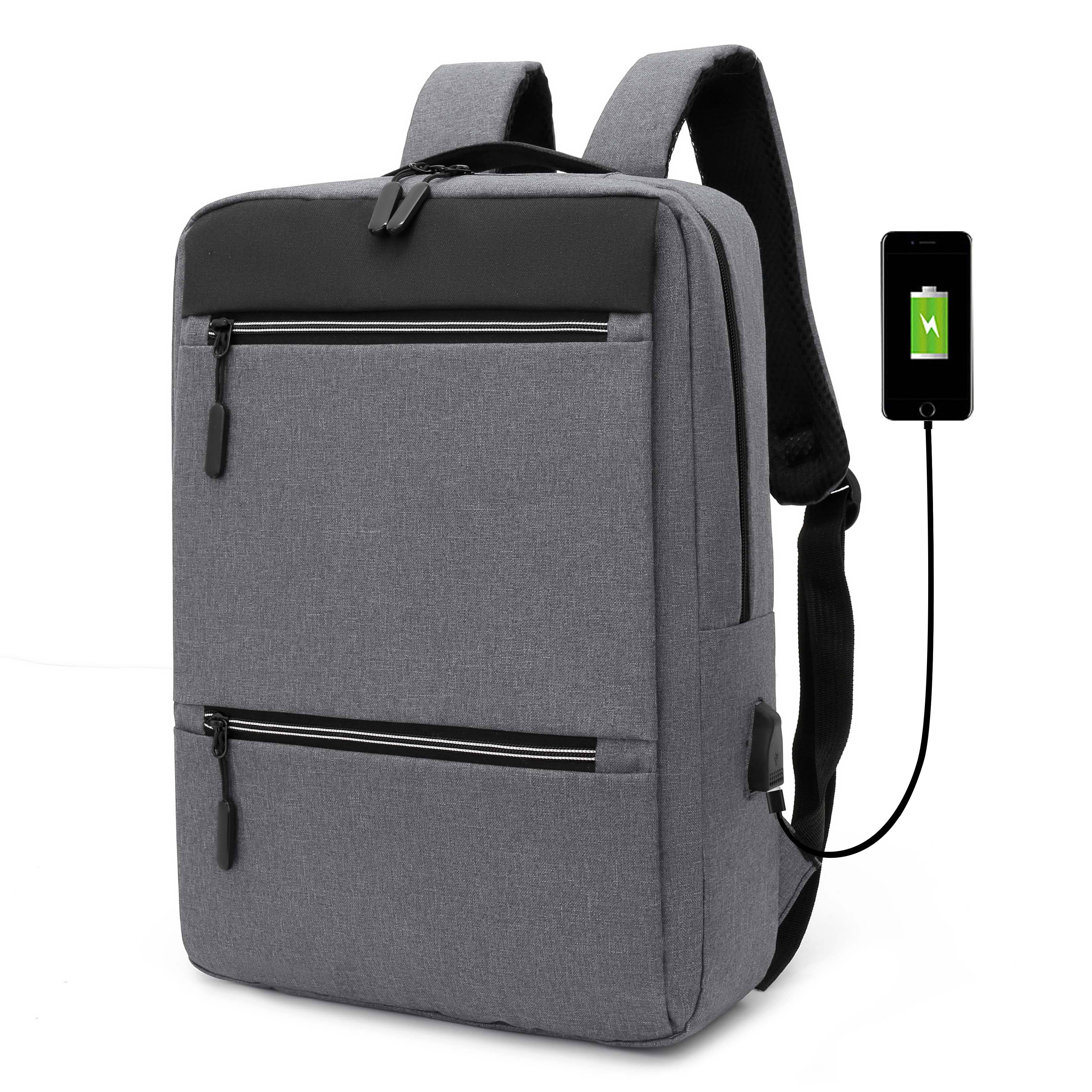 Fashion Men Women Business Laptop Backpack Casual Style College Student Day Pack With USB Charging Port