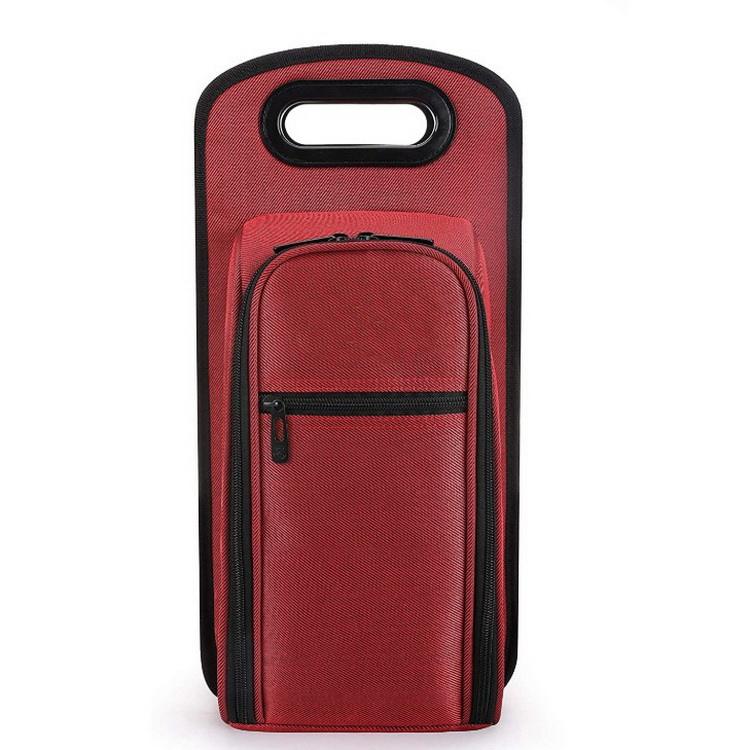 Upgraded Portable Waterproof Travel 2 Bottles Insulated Wine Carrier Tote 2 Bottle Thermal Wine Cooler Bag